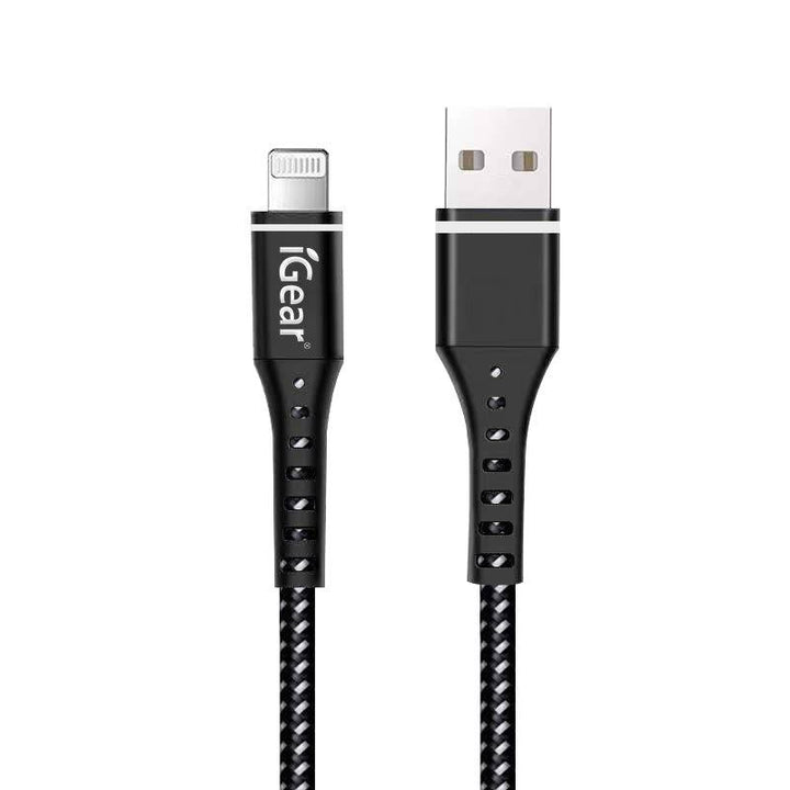iGear Cable Charge/Sync Braided H/D iPhone Black