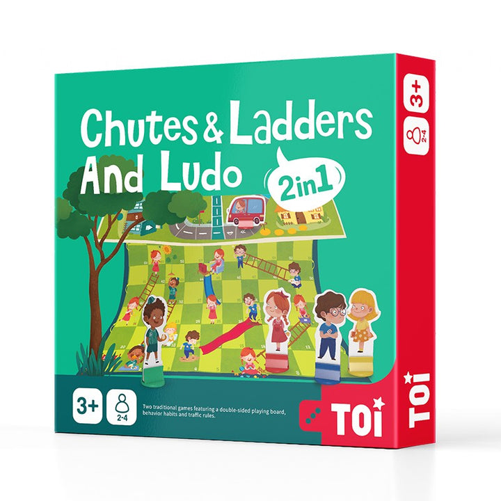 Toi World Chutes and Ladders and Ludo 2 in 1
