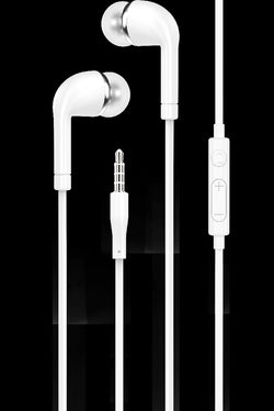 iGear EARPHONE WITH MIC/VOL CTL EURO STYLE WHITE