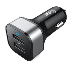 iGear CHARGER AUTO 2USB 2.4A BLACK/SILVER