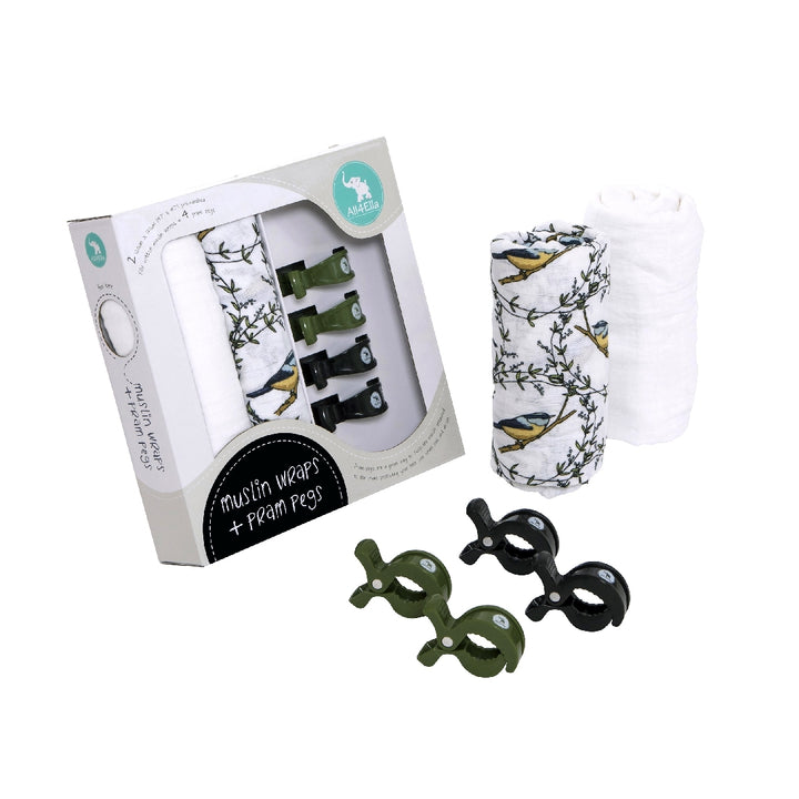 All4Ella 2 Pack Wraps & 4 Pegs
